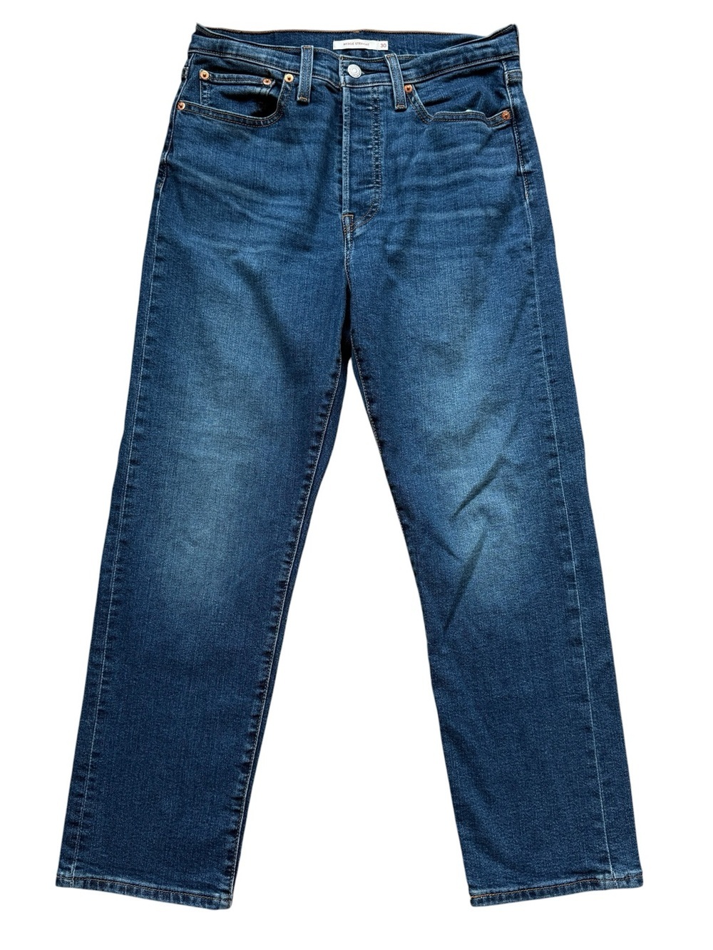 Levi’s Wedgie Straight Jeans W30 L28 High Rise Medium Wash Denim Mom Jeans